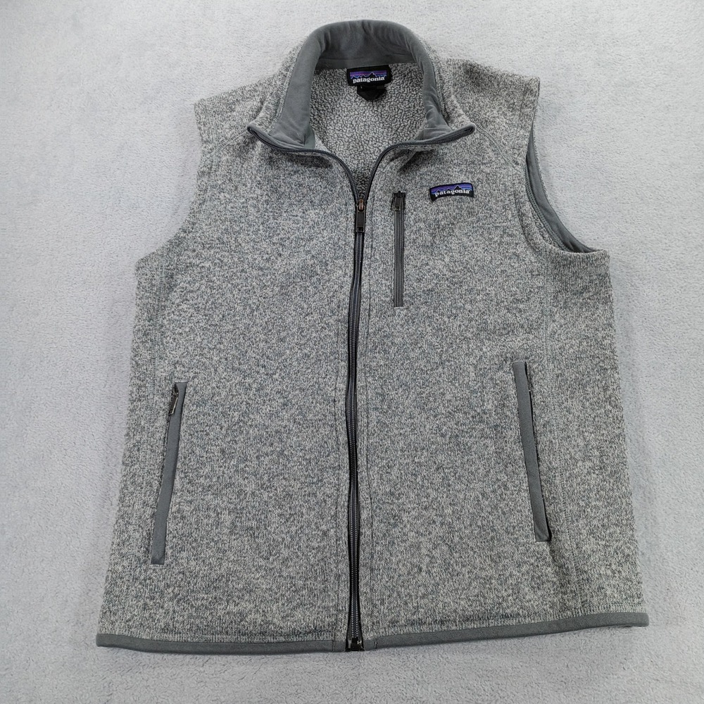 Patagonia Mens Better Sweater Vest Gray Medium Full Zip Fleece